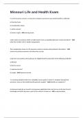 Missouri Life and Health Exam