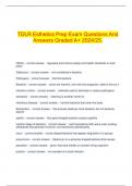  TDLR Esthetics Prep Exam Questions And Answers Graded A&plus; 2024&sol;25&period;