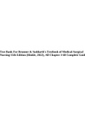 Test Bank For Brunner & Suddarth's Textbook of Medical-Surgical Nursing 15th Edition &lpar;Hinkle&comma; 2022&rpar;&comma; All Chapter 1-68 Complete Guide&period;