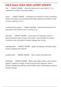 CALP Exam 2024-2025 LATEST UPDATE