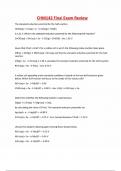 CHM142 Final Exam Review with correct solutions 2024&sol;2025 University of Miami 