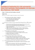 TEST BANK&semi; Pharmacotherapeutics for Advanced Practice Nurse Prescribers&comma; 5th edition Woo Robinson&period; Chapter 1-55