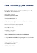 NYU HAP Exam 1 &lpar;Latest 2023 &ndash; 2024&rpar; Questions and Answers 100&percnt; Correct