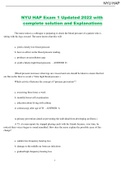 NYU HAP Exam 1 Updated 2022 with complete solution and Explanations
