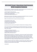NYU HAP Exam 1 Questions And Answers With Complete Solution