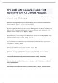  WV State Life Insurance Exam Test Questions And All Correct Answers&period;