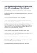 Xcel Solutions West Virginia Insurance Part 2 Practice Exam Fully Solved&period;