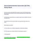 Azure Administrator Associate (AZ-104) Study Stack 2023 ( A+ GRADED 100% VERIFIED)