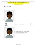 Tina Jones Shadow HEalth HEENT Interview Questions&period;LATEST