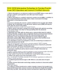 WGU D220 Information Technology in Nursing Practice Exam 2023 Questions and Answers &lpar;Verified Answers&rpar;