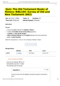  Quiz&colon; The Old Testament Books of History&colon; BIBL104&colon; Survey of Old and New Testament &lpar;B62&rpar;
