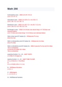 Math 290 Questions and with detailed accurate solutions and with a grade of A&plus;