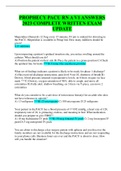 PROPHECY PACU RN A V1 ANSWERS 2023 COMPLETE WRITTEN EXAM UPDATE 
