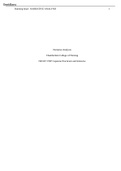 NR 667 Narrative Analysis Paper B Ingram/ FNP Capstone Practicum & Intensive