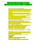 NRP 8th Edition Chapter 1-4 Test Questions and Answers 100&percnt; CORRECT 