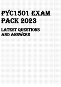 PYC1501 EXAM PACK 2023