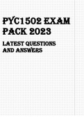 PYC1502 EXAM PACK 2023