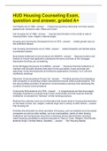 HUD Housing Counseling Exam&comma; question and answer&comma; graded A&plus;