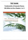 Test Bank For Fundamentals of Corporate Finance 10th Edition by Ross&comma; Consists Of 11 Complete Chapters&comma; ISBN&colon; 978-0077479459