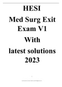 HESI Med Surg Exit Exam V1 -with latest solutions 2023