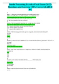 Sterile Processing Practice Final Exam &lpar;2022&rpar; Questions and Answers 100&percnt; Correct &lpar;RATED A&plus;&rpar;