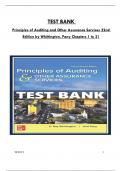 Solution Manual & Test Bank for Principles of Auditing and other Assurance Services 22nd edition by Ray whittington kurt Consists of 21 Complete Chapters&comma; ISBN&colon; 978-1260598087