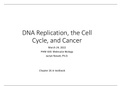 DNA Replication, the Cell Cycle, and Cancer
