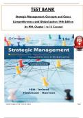 Test Bank - Strategic Management Concepts and Cases Competitiveness and Globalization&comma; 14th Edition by Hitt&comma; Ireland&comma; & Hoskisson&comma; All 13 Chapters Covered&comma; Verified Latest Edition