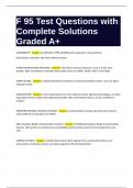 F 95 Test Questions with Complete Solutions Graded A&plus;