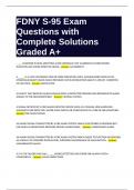 FDNY S-95 Exam Questions with Complete Solutions Graded A&plus;