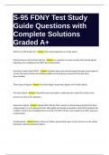 S-95 FDNY Test Study Guide Questions with Complete Solutions Graded A&plus;