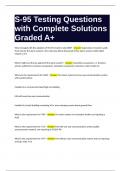 S-95 Testing Questions and Complete Solutions Graded A&plus;
