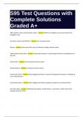 S95 Test Questions with Complete Solutions Graded A&plus;
