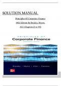 Solution Manual for Principles of Corporate Finance 14th Edition by Richard Brealey&comma; Stewart Myers&comma; All Chapters 1 to 34 complete Verified editon ISBN&colon; 9781265074159 