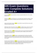S95 Exam Questions with Complete Solutions Graded A&plus;