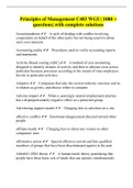 Principles of Management C483 WGU&vert; 1080 &plus; questions&vert; with complete solutions