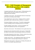 WGU - C483 Principles of Management 2023 &lpar;Full&rpar; questions with complete solutions