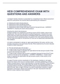 HESI COMPREHENSIVE EXAM WITH  QUESTIONS AND ANSWERS