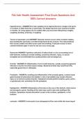 FAU Adv Health Assessment Final Exam Questions And 100&percnt; Correct Answers