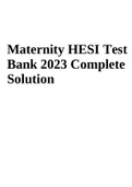 Maternity HESI Test Bank 2023 Complete Solution