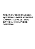 NCLEX-PN TEST BANK 2023 QUESTIONS WITH ANSWERS AND RATIONALES | 100% RATED A+ | COMPLETE SOLUTION