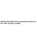 MATH 110 Module 9 Exam Questions and Answers New 2023 -Portage Learning.