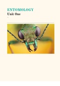 Entomology Class Notes: Unit One