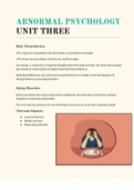 Abnormal Psychology Class Notes&colon; Unit Three