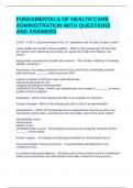 FUNDAMENTALS OF HEALTH CARE ADMINISTRATION WITH QUESTIONS AND ANSWERS&period;