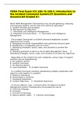 FEMA IS-200&period;c&colon; Basic incident command system for initial response&comma; ICS-200&sol;87 Questions and Answers&sol;A&plus; Graded