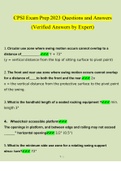 CPSI Exam Prep Questions and Answers (2022/2023)(Verified Answers by Expert) 