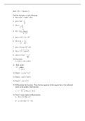 STUDY GUIDE FOR CALC ONE