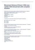 Movement Science II Exam I USA new update 2023 Actual test with complete solution