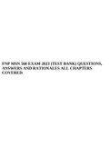 FNP MSN 560 EXAM 2023 (TEST BANK) QUESTIONS, ANSWERS AND RATIONALES ALL CHAPTERS COVERED.